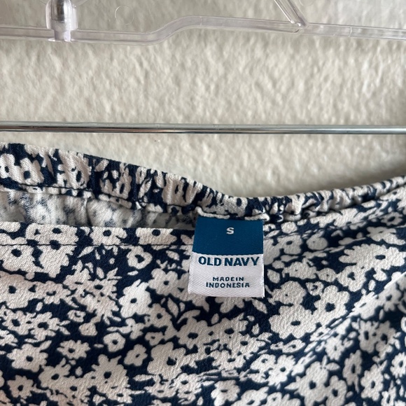 NWT Small Old Navy  Floral Midi Skirt - Navy Blue and White - Picture 4 of 6